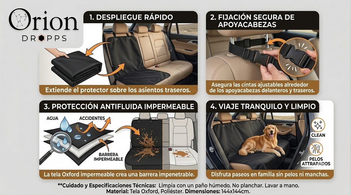 Cubre Asientos Especial Para Mascotas